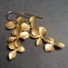 Gold orchid drop earrings. (Matte gold). Flowers. Floral. Bridal earrings. Bridesmaids earrings. Wedding jewelry. Bridal jewelry.