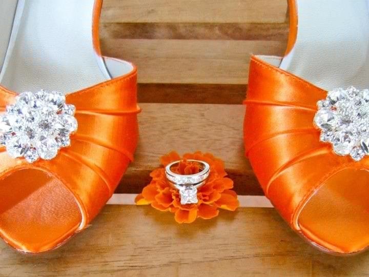 orange bridal shoes