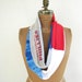Philadelphia Phillies T Shirt Scarf / Infinity / Eternity / Red White Royal Blue Gray / Recycled / Autumn / Fall / Soft / Fun / by ohzie
