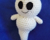Spooky cute Boo Ghost amigurumi crochet pattern for halloween
