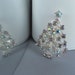 Frosty Aurora Borealis Rhinestone Silver Tone Christmas Tree Brooch
