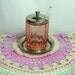 Pink DEPRESSION Era Glass MUSTARD Pot or Jar Complete