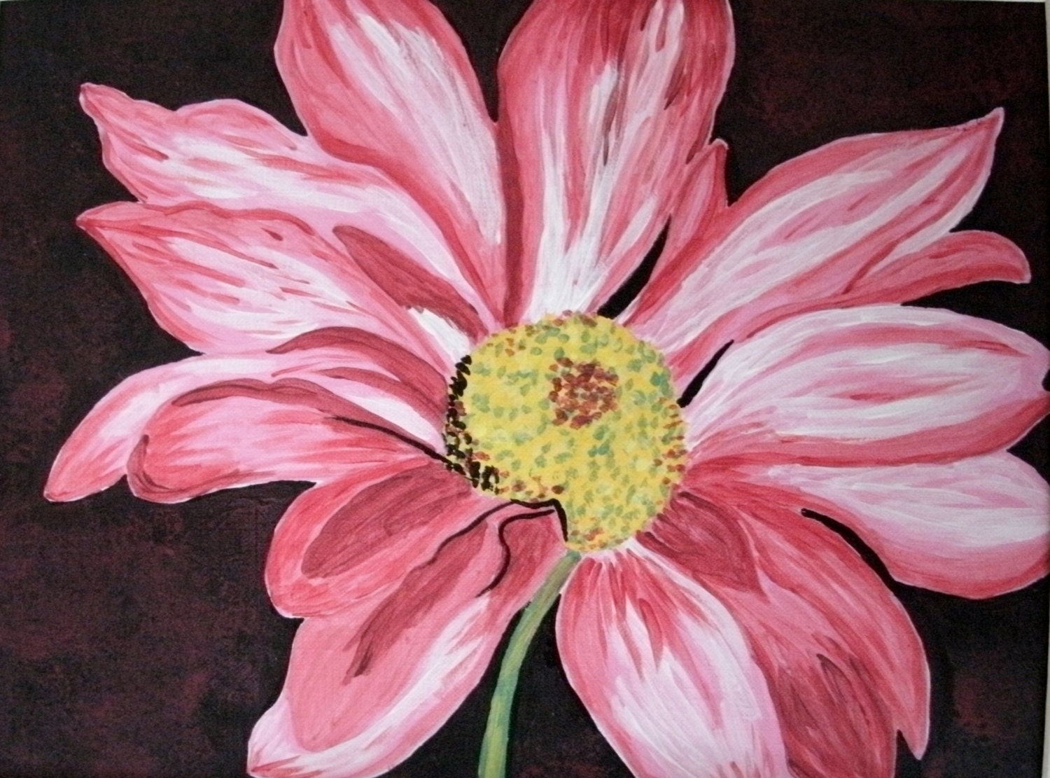 Painting Of Dahlia Flower fine art acrylic realism by Sheekydoodle