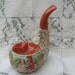 Vintage Gnome Leprechaun Pipe Shaped Ceramic Ashtray 1973