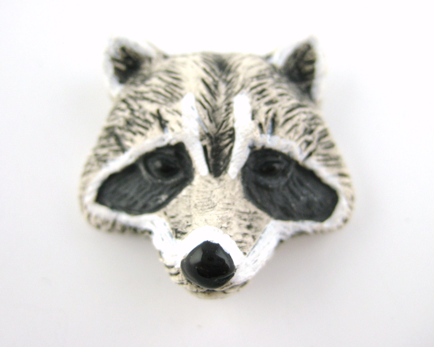 1pcs Raccoon Bead Racoon Pendant Painted Animal Head Bead