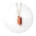 Coral Pink Delicate Long Necklace - Charming, playful, funny rich necklace - lovely buds in coral - Europe