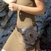 Steampunk leather utility belt bag festival burning man belt butterfly with pockets in brown with onyx