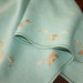 Vintage Linen Tablecloth Luncheon Cloth Jadeite Mint Green With Embroidered Daisies