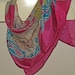 FABULOUS 40s Floral China Silk Scarf 30 x 30 Square