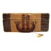 Vintage Small Brown and Tan Train Case Luggage