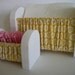 Yellow Napkin Holder With Sugar/Salt Pepper Holder Combo Flowers Floral Wood Sides Painted White