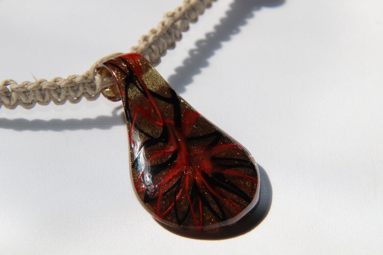 Hemp Pendant Necklace by TaraSugar on Etsy