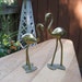 SALE - Pair of Vintage Brass Flamingos - Cranes - Made in Korea
