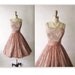 50's Lace Dress // Vintage 1950's Lace Cocktail Party Prom Mad Men Dress S