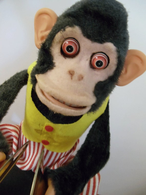 Vintage Monkey with Clapping Cymbals 1960's WORKS