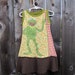 It's Not Easy Being Green Kermit Upcycled Girl's Tank Dress Size 3/ 4
