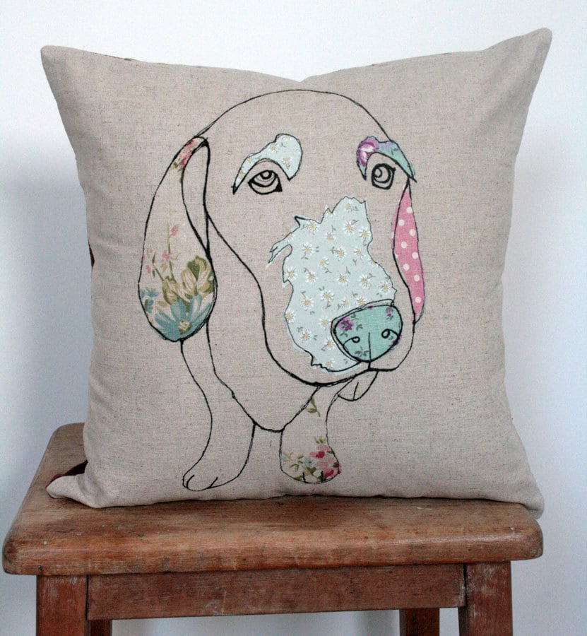 personalised dog bone cushion