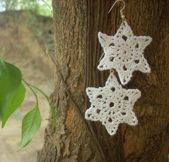 yarn snowflake crochet pattern patternsincrochet by Snowflake Pattern PDF Earring Crochet Etsy on