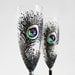 Black Peacock Feathers Wedding Toasting Champagne Flutes Hand Painted,set of 2 Great Wedding Gift, Anniversary, Valentines Gift