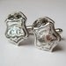 Vintage 50s Police Department Policeman Badge Detective Silver Cufflinks