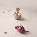 Miniature nest with four little chicks , native wall art