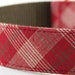 Red Plaid Dog Collar