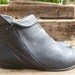 Black leather ankle boots - classic 1980s