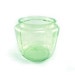 Green princess depression glass jar, vase, mint, emerald, pastel