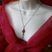 Simply Wicked, Vintage Necklace, Goth, Boho, Royalty, Amber Red, Cascading Pendant, Antiqued, Hand wrapped, FREE Shipping in the U.S.