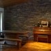5 foot reclaimed wood table with benches