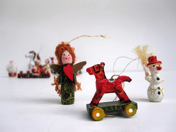 vintage miniature wooden christmas ornaments by vintage miniature wooden christmas ornaments by