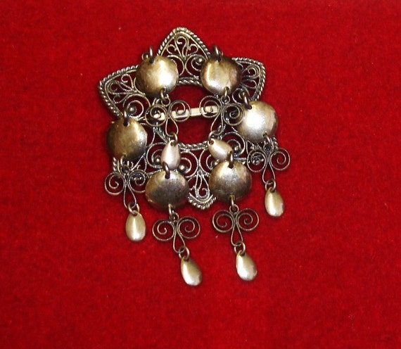 Antique Norwegian Solje Silver Brooch HP Hallmark by joolaholic