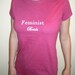 Pink Feminist Bride T-Shirt XL