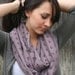 Jersey Knit Infinity Cowl Scarf Fleur de Lis