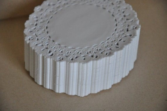 50 Normandy Lace Paper Doilies 4 Inch