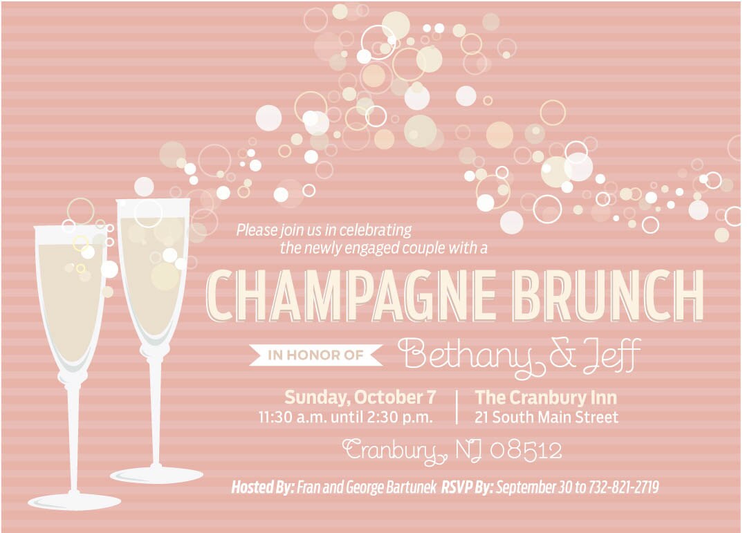 Champagne Brunch Baby Shower Invitations 1