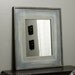 Weathered Wood Framed Mirror Painted Frame Unique Streaky Finish