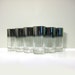 Vintage Ombre Silver Fade Tumblers, Set of 6 Drinking Glasses, Highball Glass, Mad Men Style, Mid Century Modern 1960s Barware