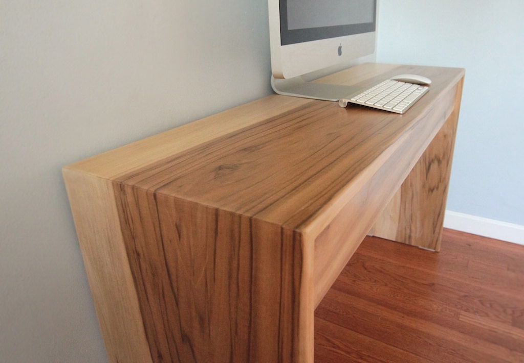 Parsons Style Minimalist Wood Computer Desk // by MonkandHoney