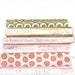 Original watercolor painting vintage books coral salmon pink polka dots bedroom art