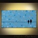 Bird painting LARGE 3ft long original acrylic on canvas birds on a wire Great Gift