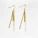 Turquoise white spike earrings
