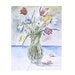 Mixed Bouquet in Glass, Original Watercolor, 12" x 15 3/4"