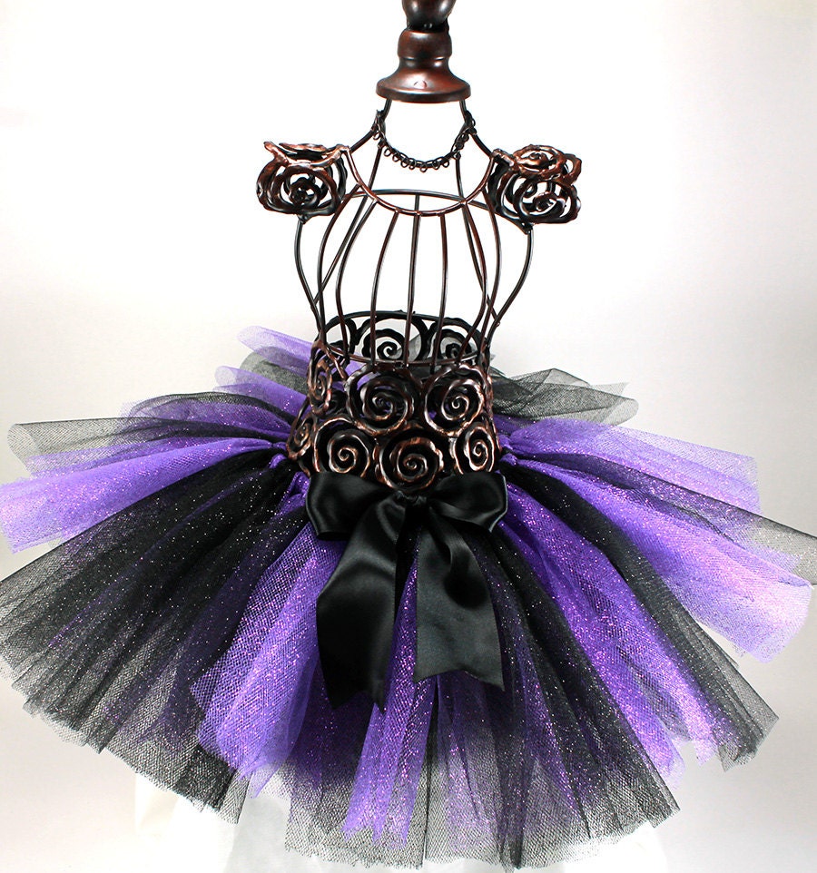 Ready To Ship Black And Purple Glitter Tutu Halloween Tutu 