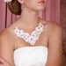 bridal necklace, bib necklace, ivory lace necklace, baroque necklace, statement necklace, wedding necklace - 30% Off - JULIA