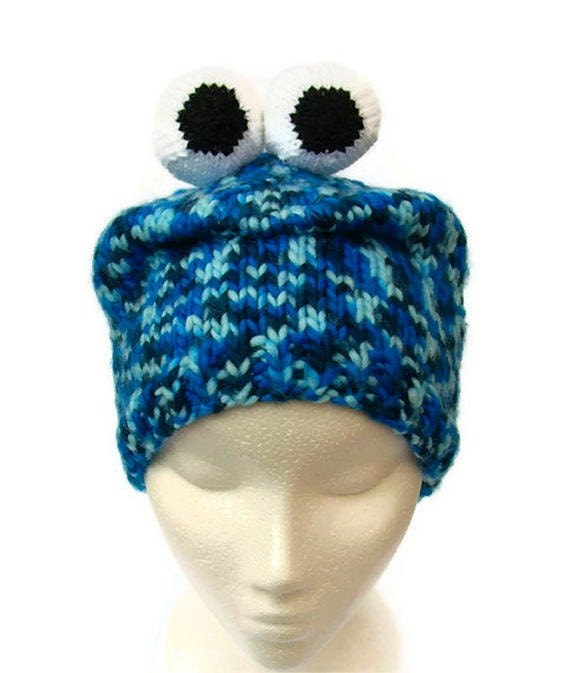 Knitted monster hat novelty handmade beanie eyeballs hat by jarg0n