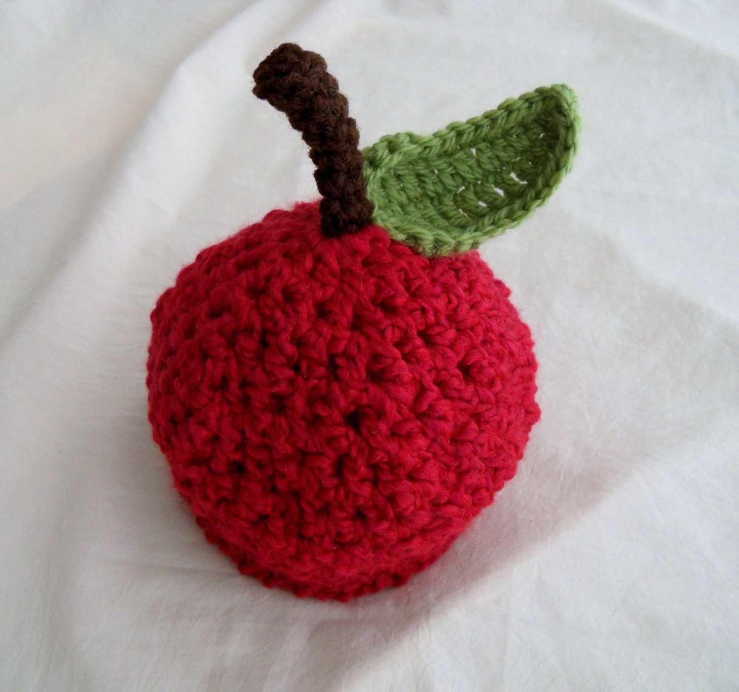 Baby Apple Hat Baby Hat Textured Red Apple Hat Autumn
