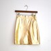 Metallic Gold Leather Skirt, XS/S