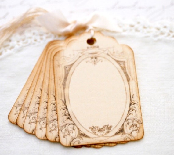 Vintage Style Gift Tags French Inspired Label Shabby Chic