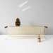 Large Mid Century Wooden Handle Metal Office Record Holder